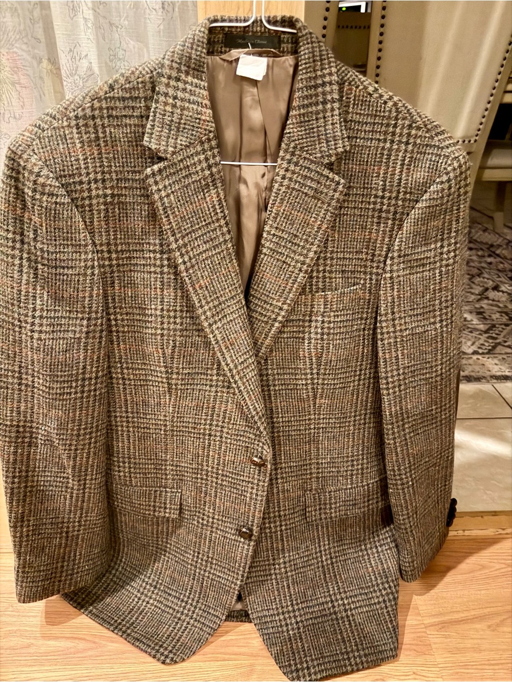 Lauren Ralph Lauren Men's Brown Glen Plaid Wool Blazer